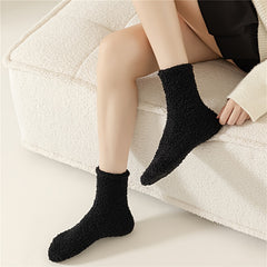 7 Pairs Fuzzy Socks Warm Mid Tube Women's Stockings