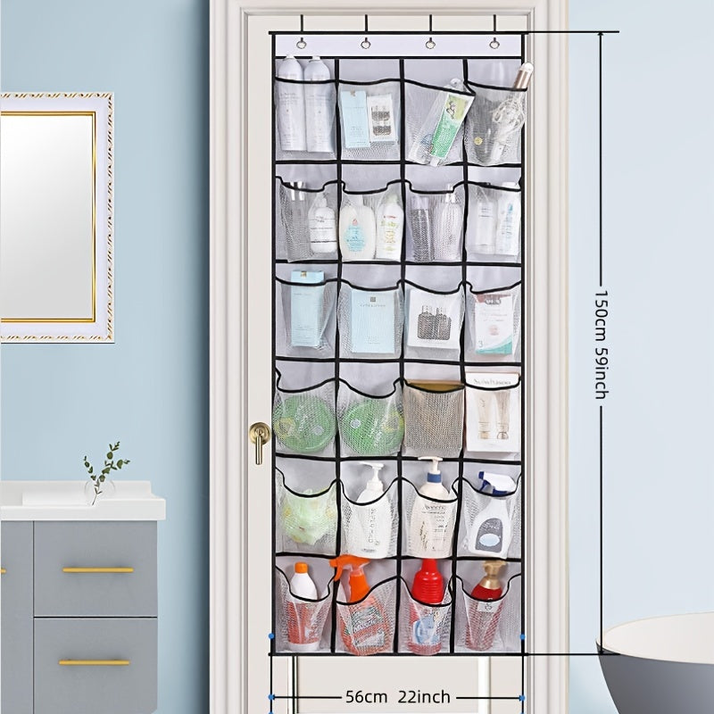 24 Grid Over Door Storage Bag Shoes Toys Bras Organizer