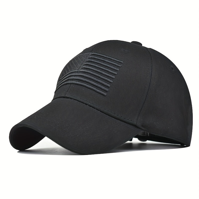 American Flag Washed Baseball Cap Distressed Letters Dad Hat