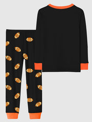 Rugby Skeleton Kid's Pajamas 2pc Set Halloween Style Comfy PJ Loungewear