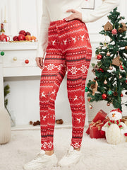 Christmas Casual Pants Women's Plus Graphic Print Trousers