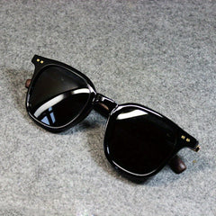 Vintage Polarized Square Sunglasses - Wood Grain UV400 Sun Shades