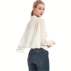 Chiffon Ruffles Sunproof Shawl UV Protection Cape