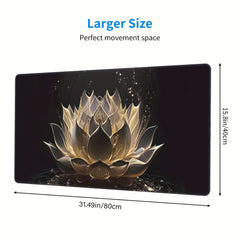 Lotus Flower Large Gaming Mouse Pad 80x40cm Computer HD Keyboard Pad