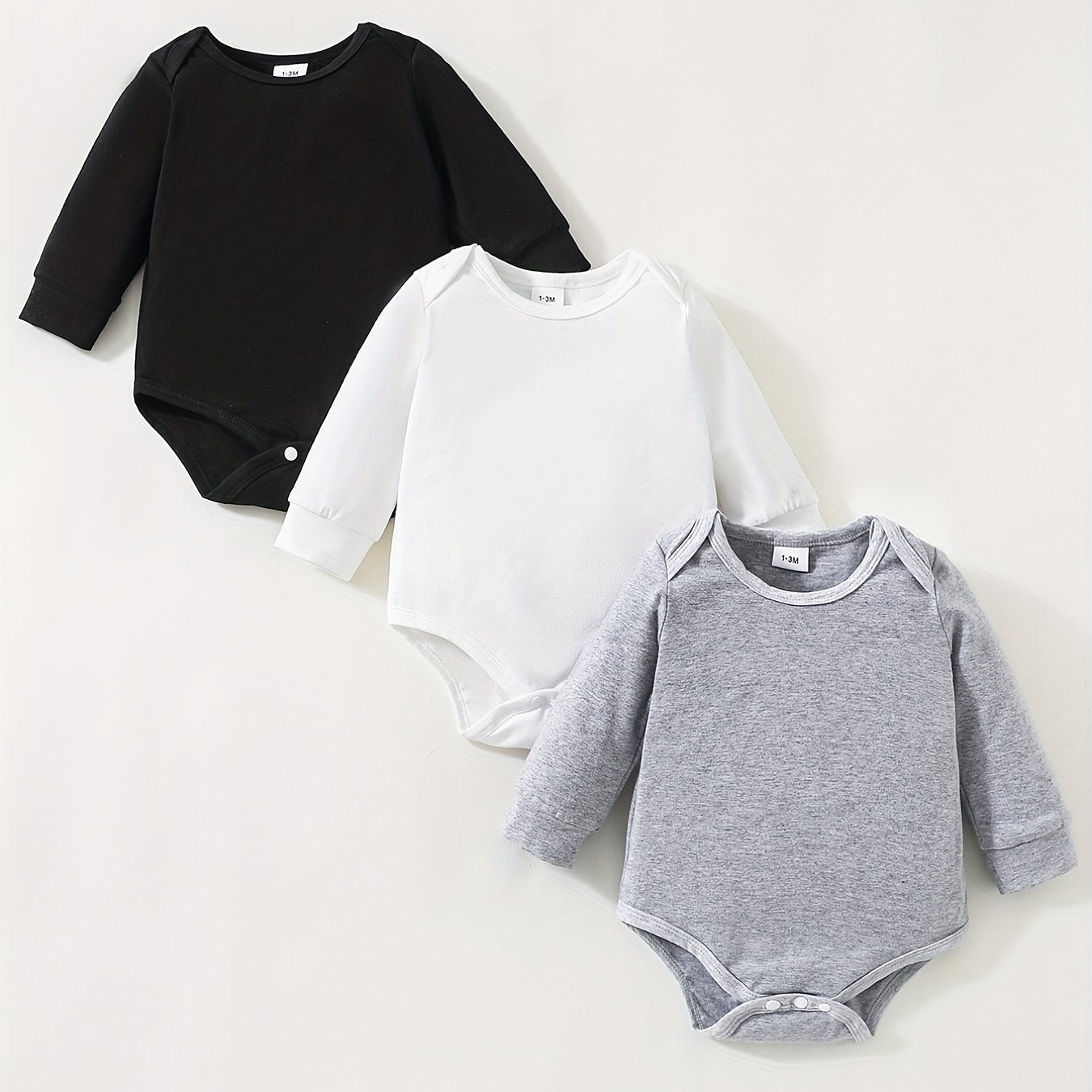 Baby's Long Sleeve Romper Set - Infant Bodysuit Clothes