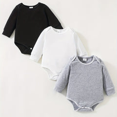Baby's Long Sleeve Romper Set - Infant Bodysuit Clothes