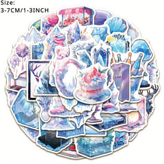 50pcs Ice and Snow World Phone Case Stickers Waterproof Decor