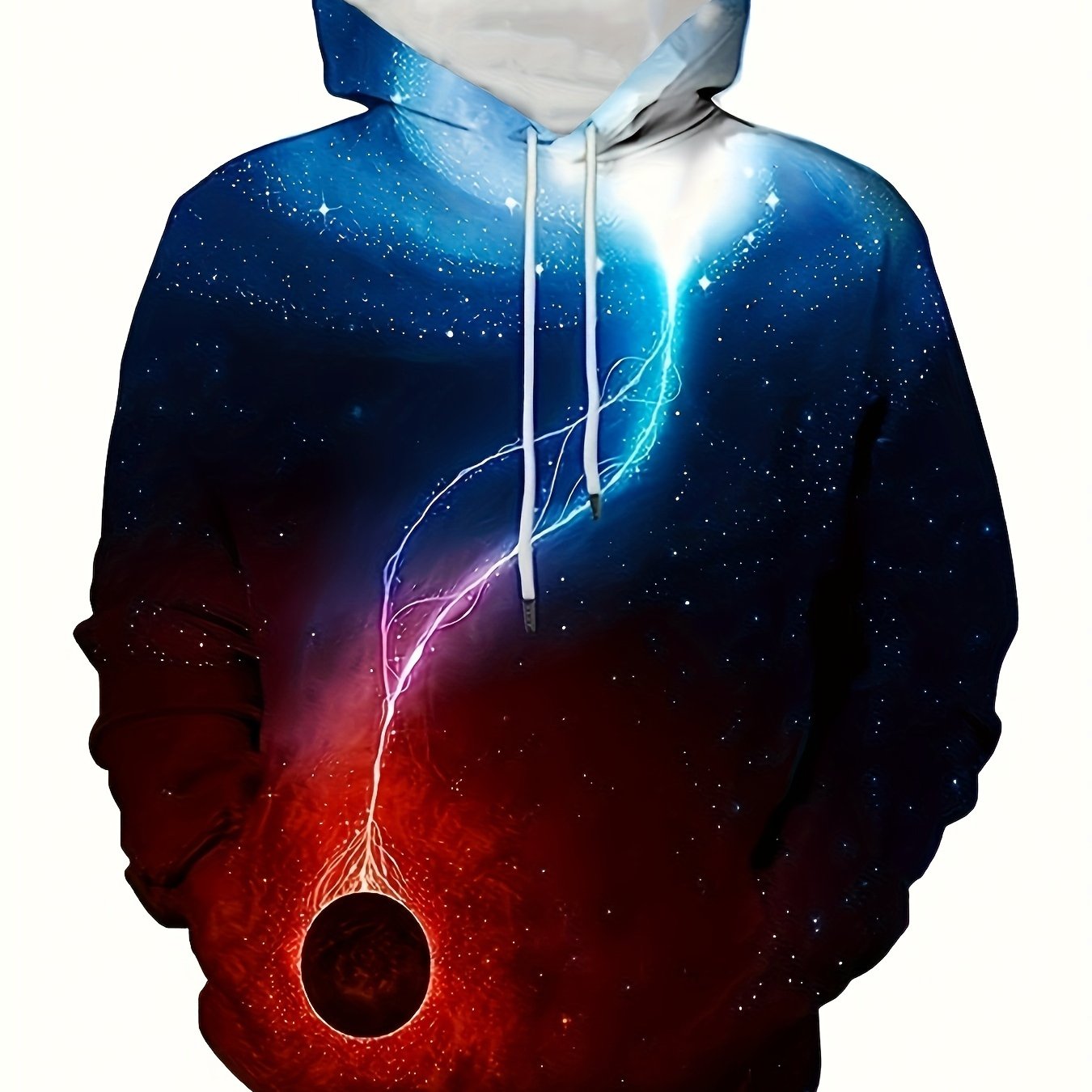 Starry Sky 3D Print Hoodie for Men Autumn Winter
