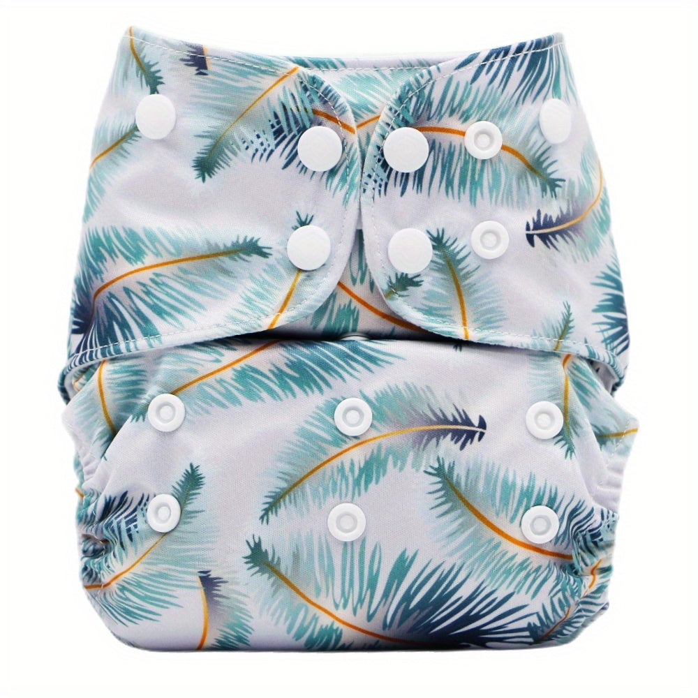 Leaves Print Adjustable Baby Cloth Diaper