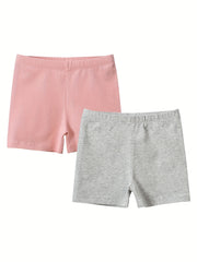 2pcs Toddler Girls Biker Shorts Safety Shorts Leggings Under Skirt Dress