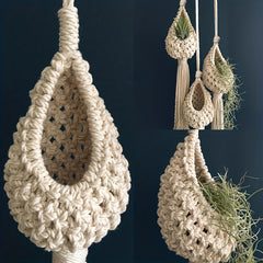 Hand Woven Nordic Tapestry Flower Pot - Bohemian Beauty for Your Home