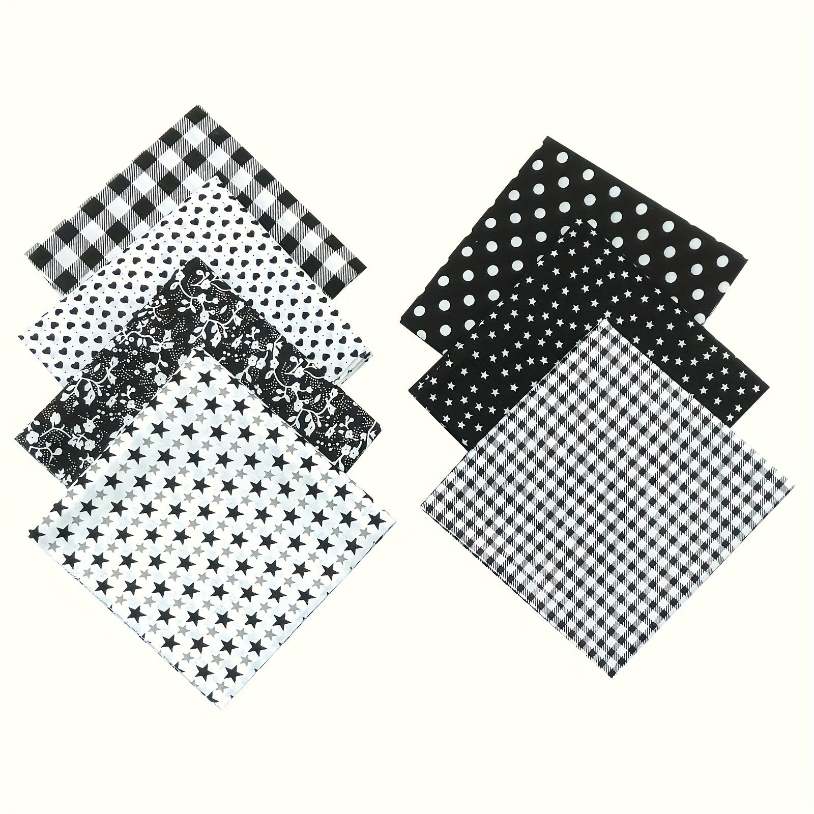 7pcs Floral Cotton Fabric Bundles For DIY Sewing Crafts