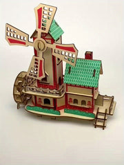 Wooden 3D Puzzle Building Models Puzzle Kits DIY Laser Cut Assembly Model Kit