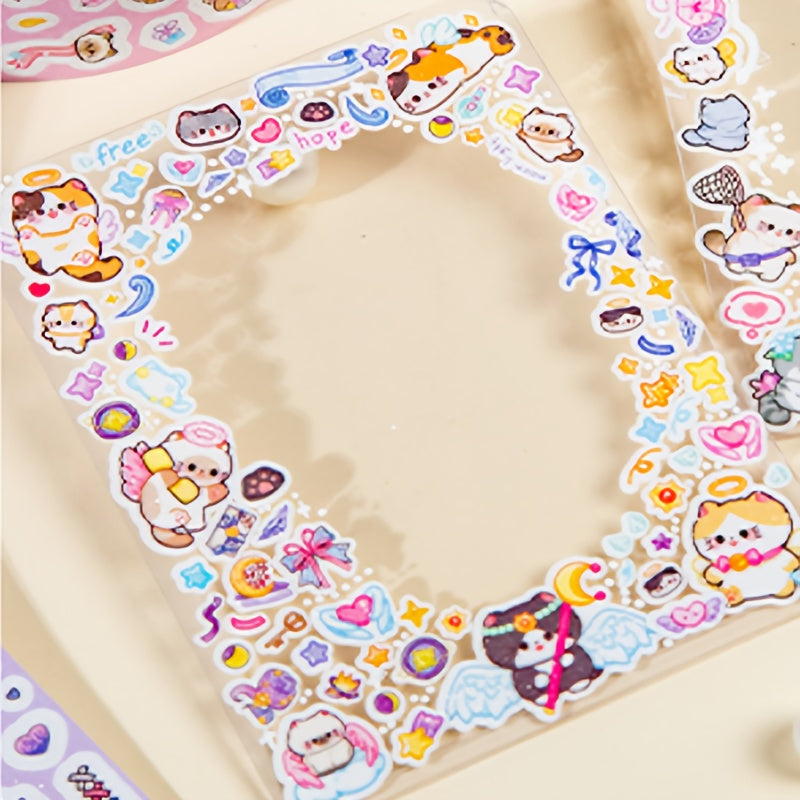 Cat Graffiti Die Cut Tape - Variety Rice Design