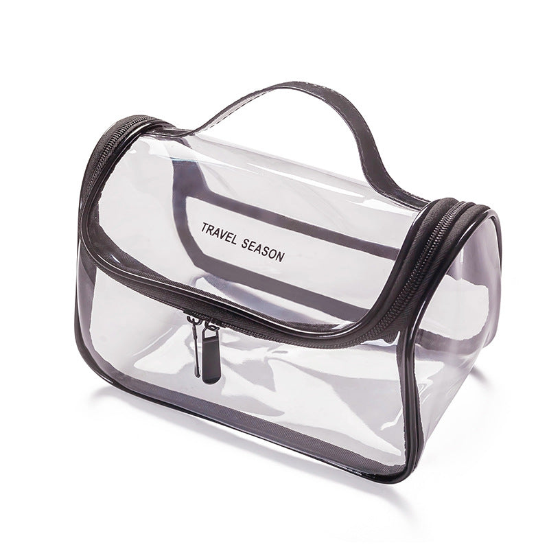 Transparent Waterproof Cosmetic Wash Bag Foldable Large Capacity Wash Bag