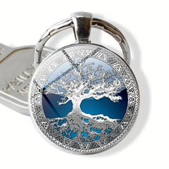 1pc Zinc Alloy Life Tree Keychain Vintage Bag Purse Accessory