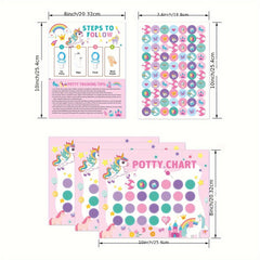 Toilet Training Unicorn Sticker Chart Potty Habit Formation