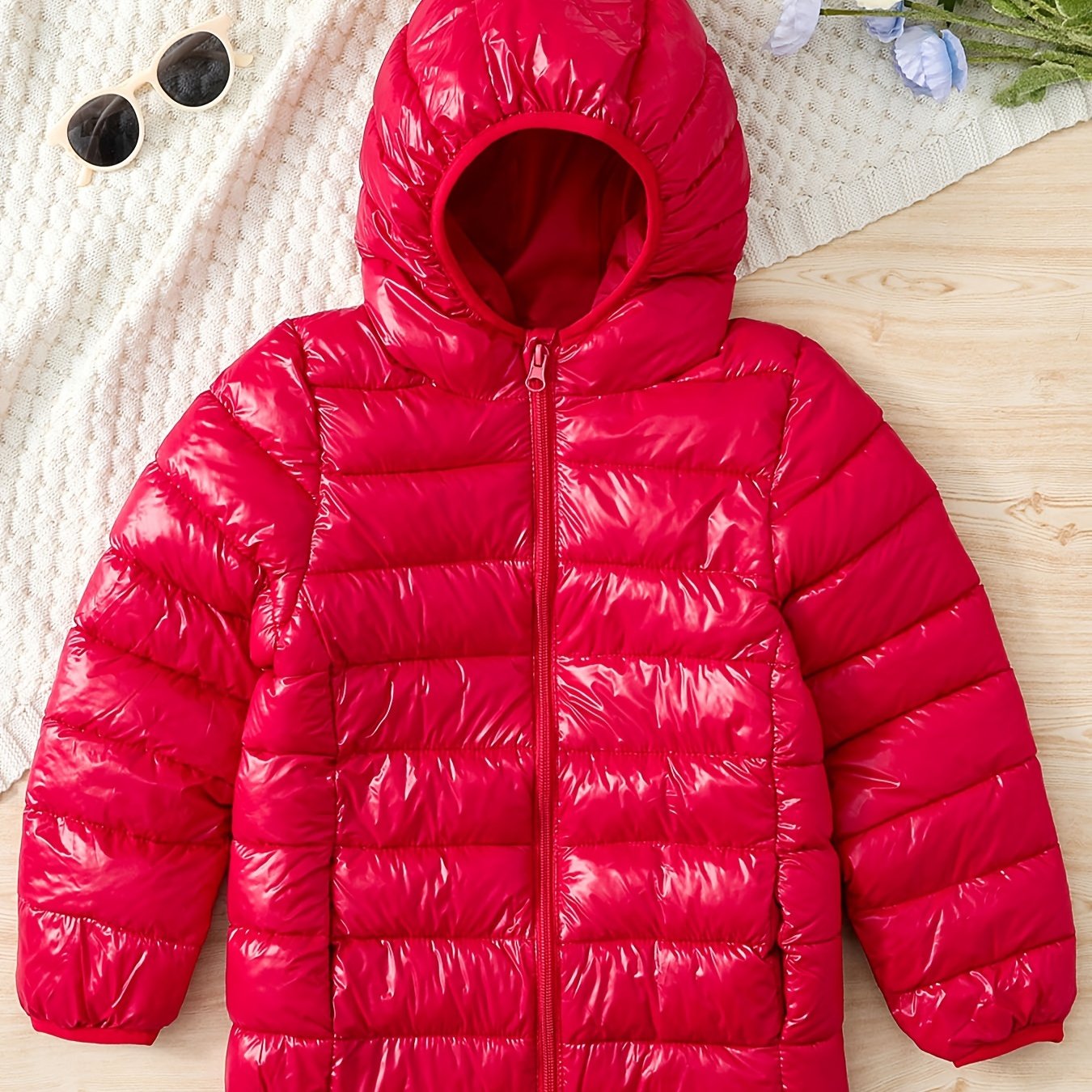 Boys Winter Hooded Coat Cotton Padded Light Warm Jacket