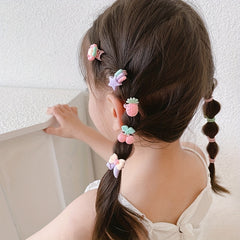 30pcs Fruit Animal Ice Cream Hair Tie Ponytail Holders Hair Accessory