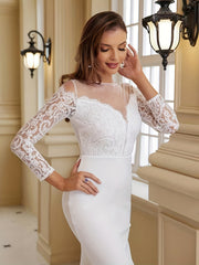 Beautiful Lace Floor Length Wedding Dress