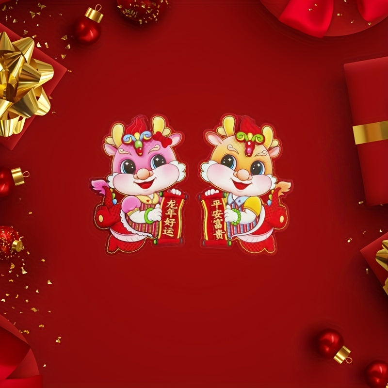 Year Of The Dragon Zodiac Door Sticker Spring Decorations