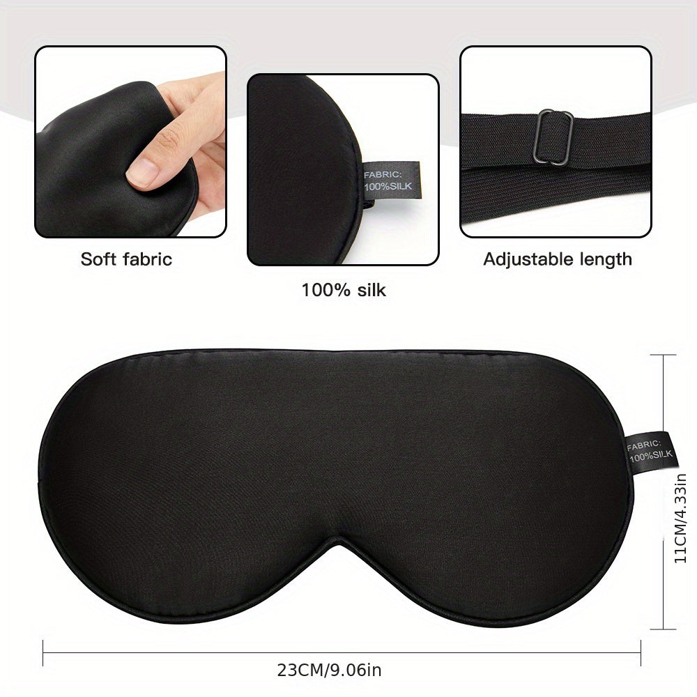 Smooth Blackout Sleep Mask Soft Blindfold for Travel Rest Nap Yoga