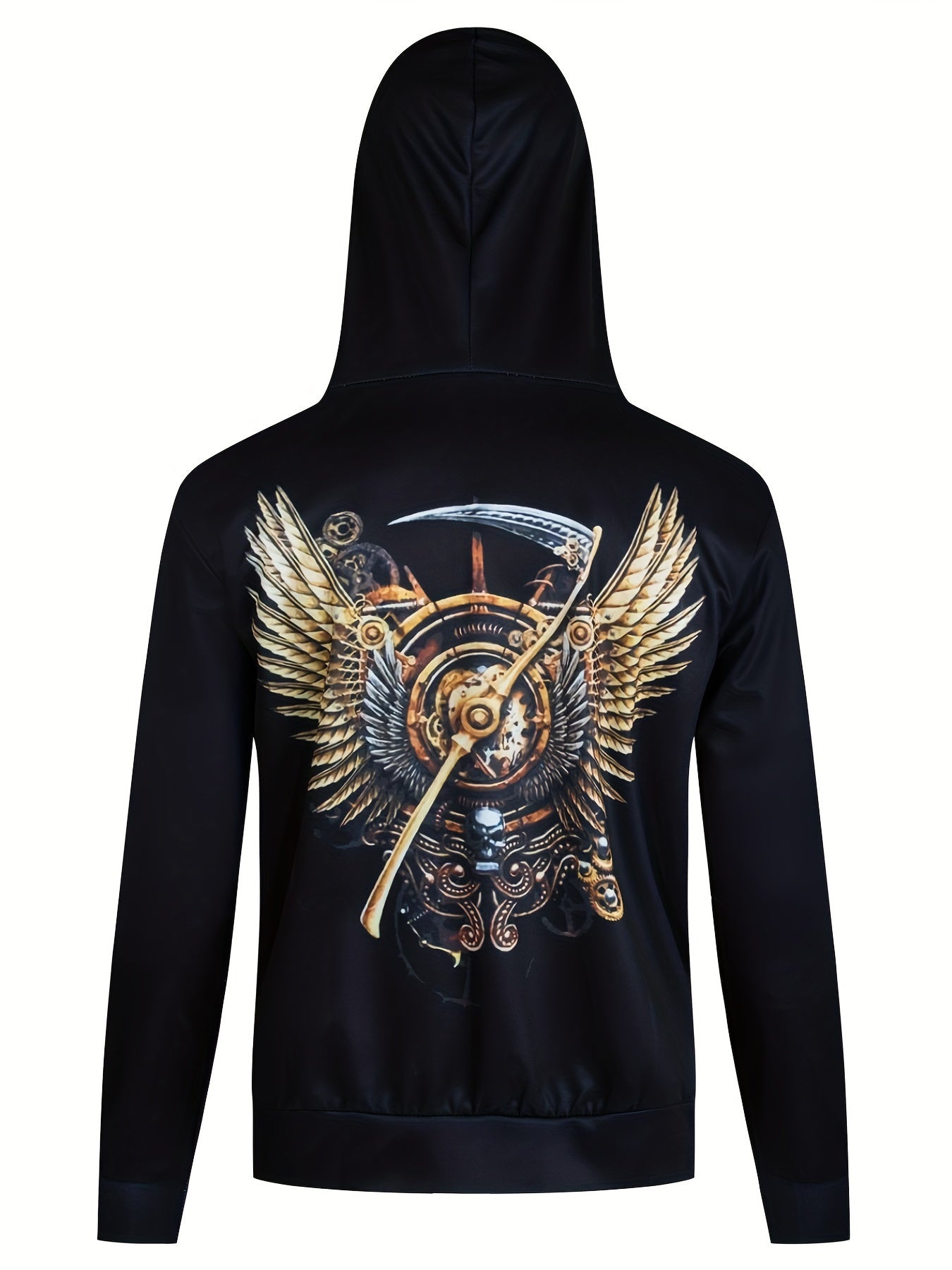 Skull 3D Print Hoodie for Men Autumn Winter