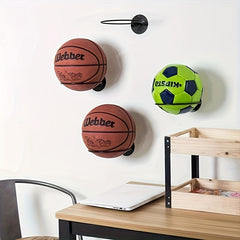 Wall Mounted Ball Display Rack For Football Basketball Volleyball