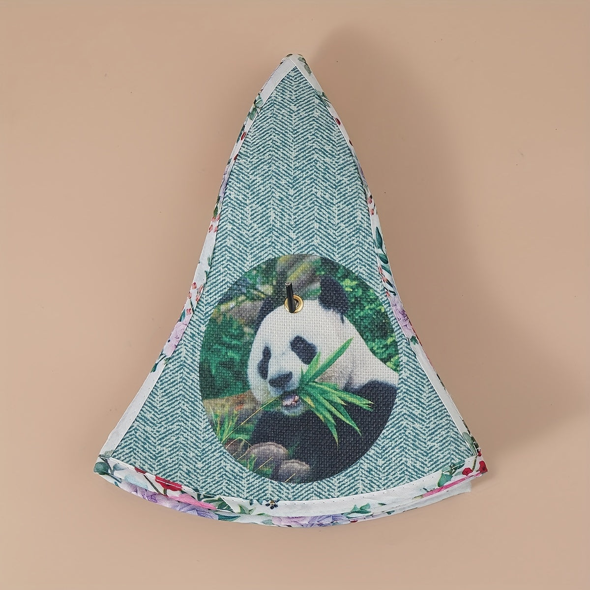 Panda Print Sun Hat Foldable Wide Brim Straw Hat