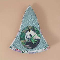 Panda Print Sun Hat Foldable Wide Brim Straw Hat