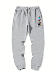 Astronaut Planet Print Men's Drawstring Sweatpants
