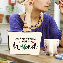 Funny Leaf Makeup Bag Gift For Women Friends Sister Teen Girls