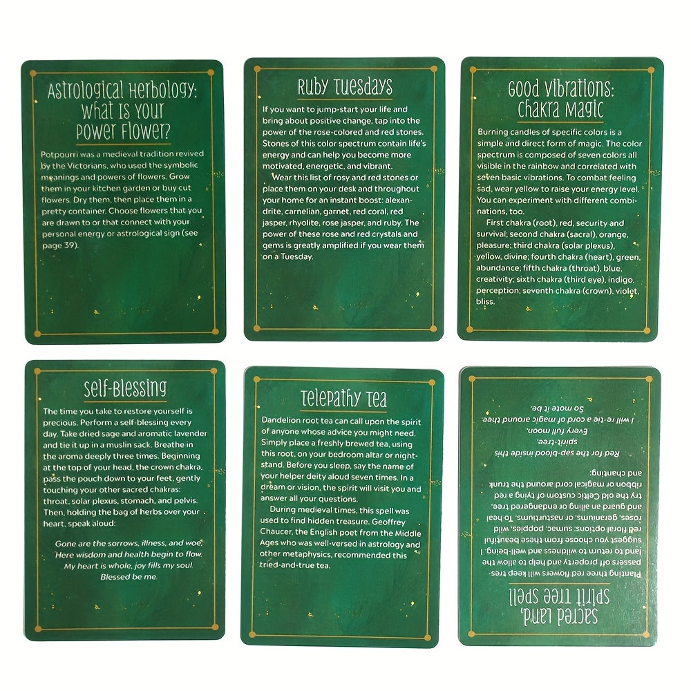 100pcs Witch Spell Cards Oracle Deck Unlock Universe Power
