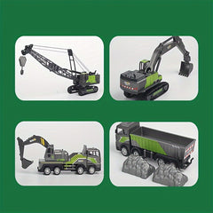 Alloy Engineering Truck Excavator Model Crane Stirring Truck Inertial Toy Car