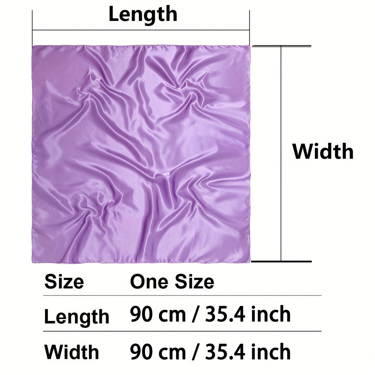 Solid Satin Bandana Silk Square Scarf Head Wrap Neckerchief Hair Accessories