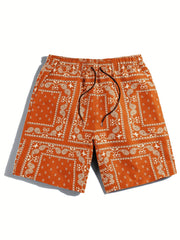 Paisley Men's Quick Dry Hawaiian Board Shorts With Pockets