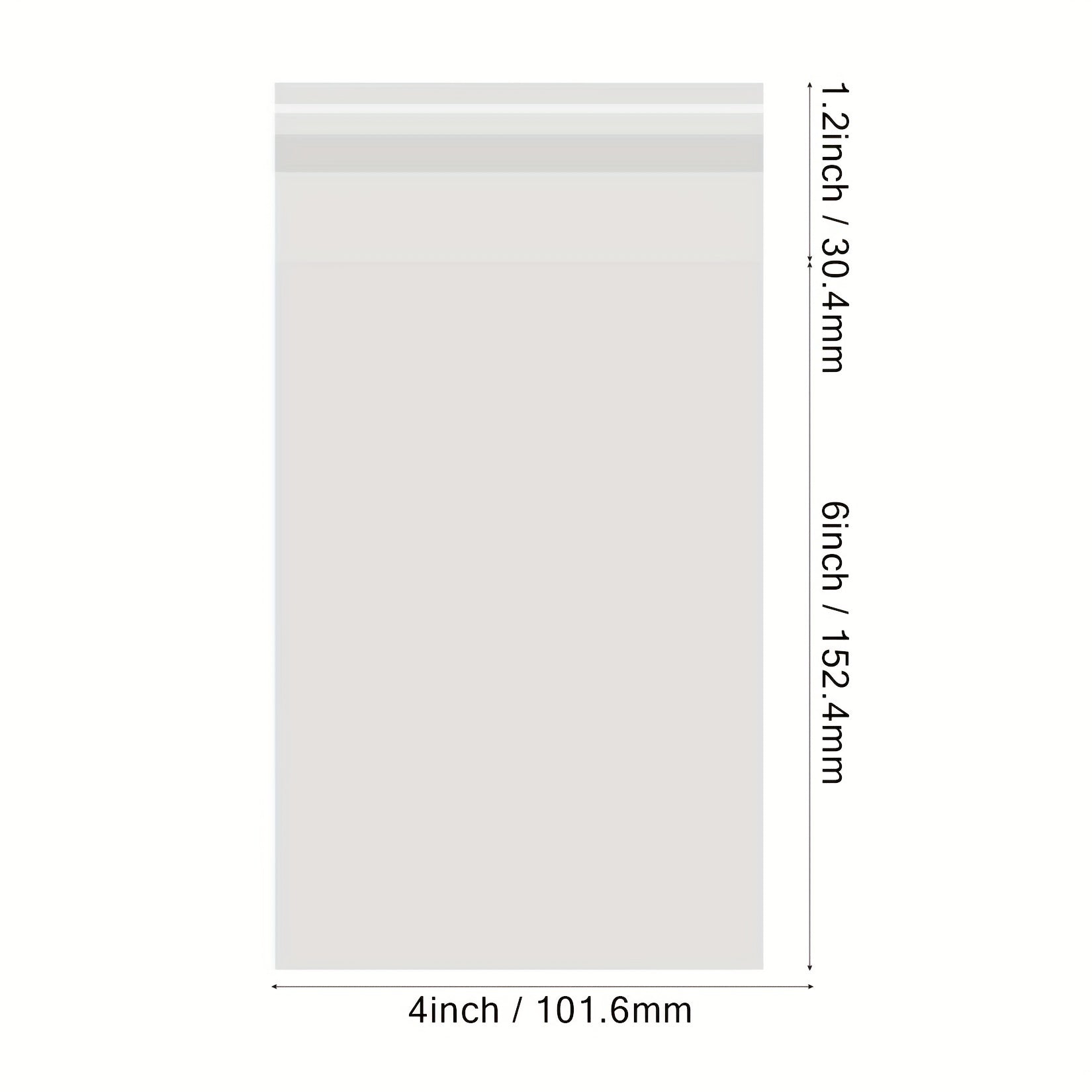 100 Clear Resealable Cellophane Bags for Cookies Candy Self Sealing