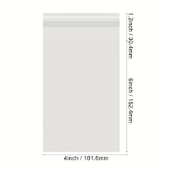 100 Clear Resealable Cellophane Bags for Cookies Candy Self Sealing