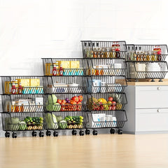 3 4 5 Layers Household Kitchen Storage Trolley
