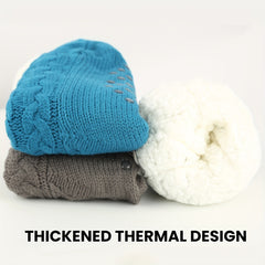 Warm Non Slip Snow Socks Cozy Fuzzy Velvet Lined Grippers Slipper Socks