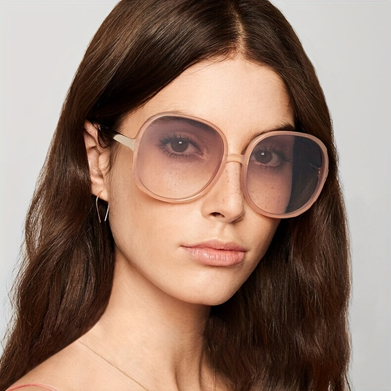 Oversized Round Sunglasses Men Women Gradient Glasses Driving UV400