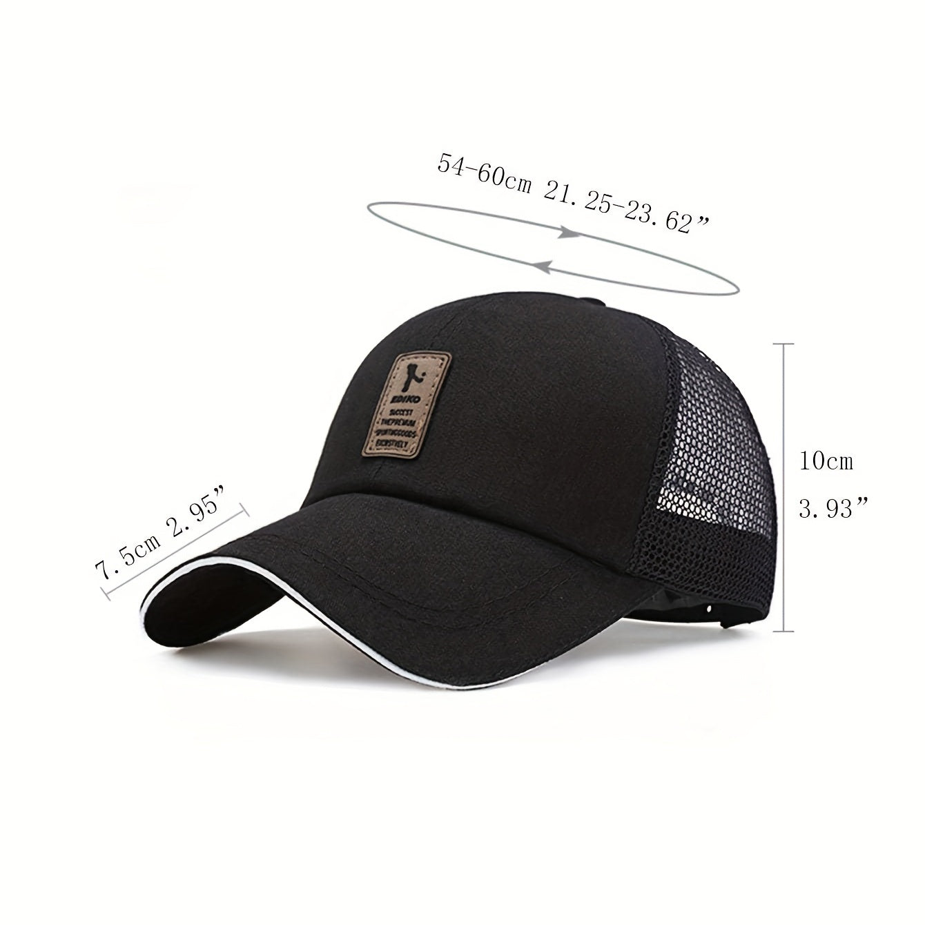Men's Mesh Baseball Cap Sun Protection Outdoor Fishing Peaked Trucker Hat