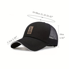 Men's Mesh Baseball Cap Sun Protection Outdoor Fishing Peaked Trucker Hat
