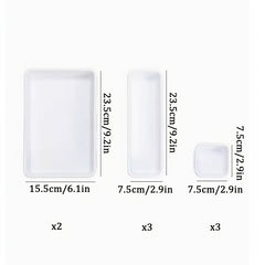 Desk Drawer Organizer Set of 8 - Office Bathroom Kitchen Makeup