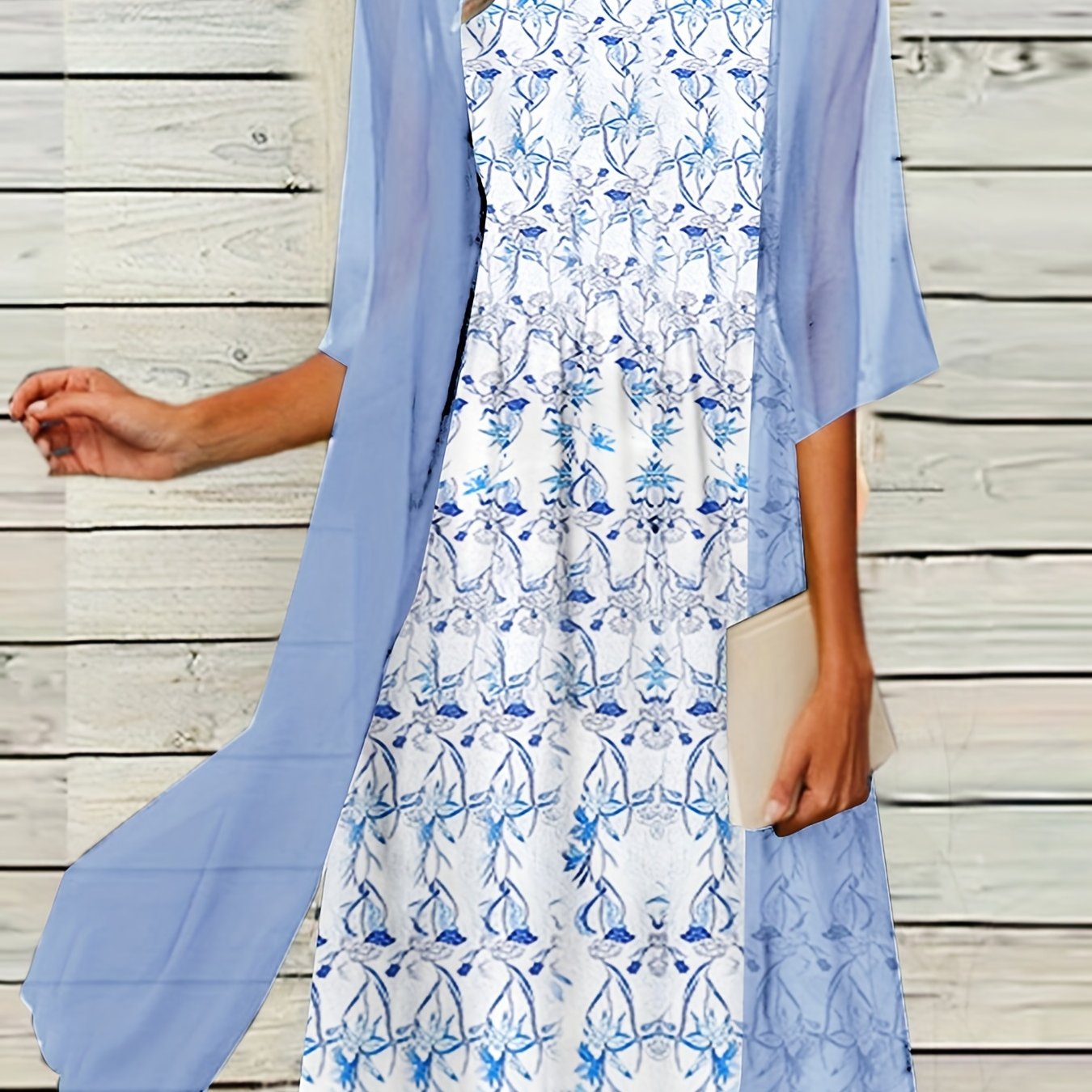 Women's Plus Tank Dress & Cover Up Set