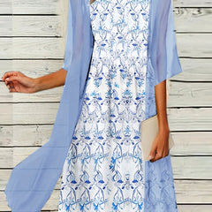 Women's Plus Tank Dress & Cover Up Set