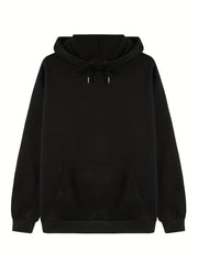 Casual Kangaroo Pocket Hoodie Women's Sweatshirt