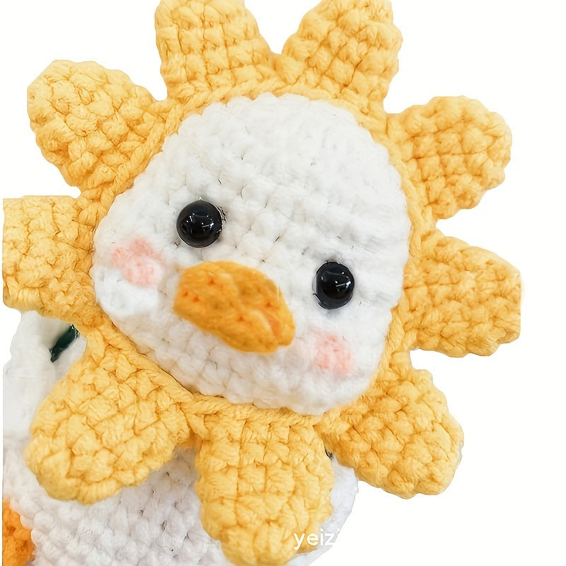2 Red Crochet Material Sets for Travel Duck Doll with English Instruction Manual