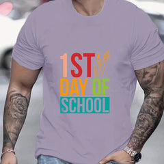 Back To School Men's Graphic Crew Neck Active T-shirt