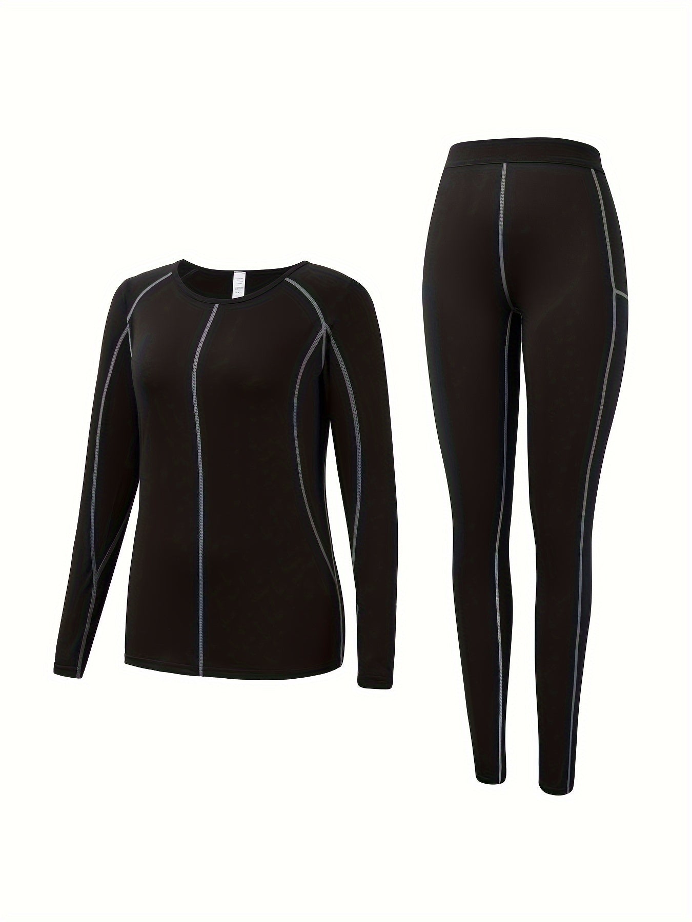 Thermal Underwear Set Long Sleeve Tops & Pants Women's Loungewear